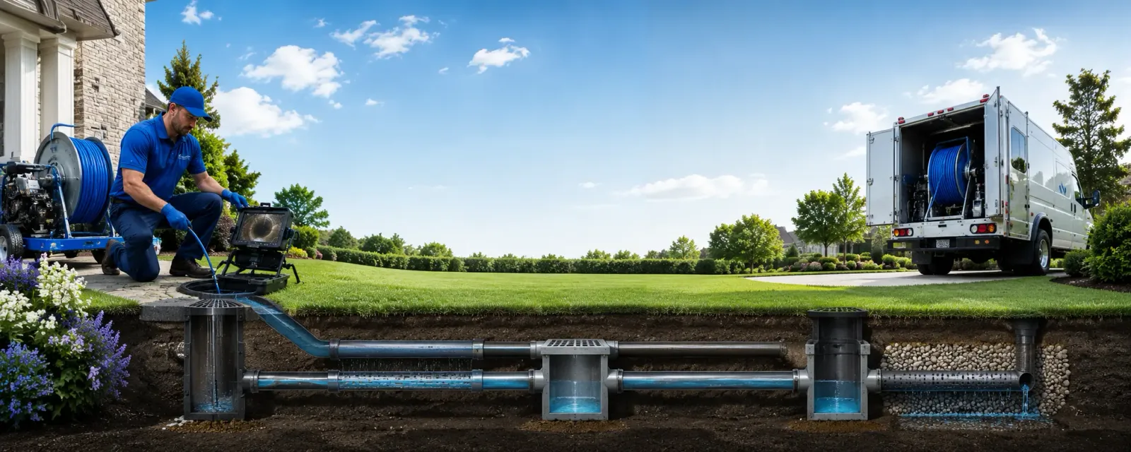Outdoor drain cleaning information for Parker Ford, PA